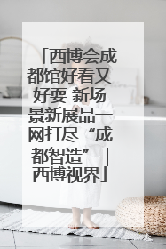 西博会成都馆好看又好耍 新场景新展品一网打尽“成都智造”｜西博视界